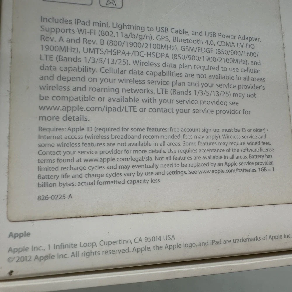 BOX ONLY Apple iPad Mini 16Gb B-Sprint Original